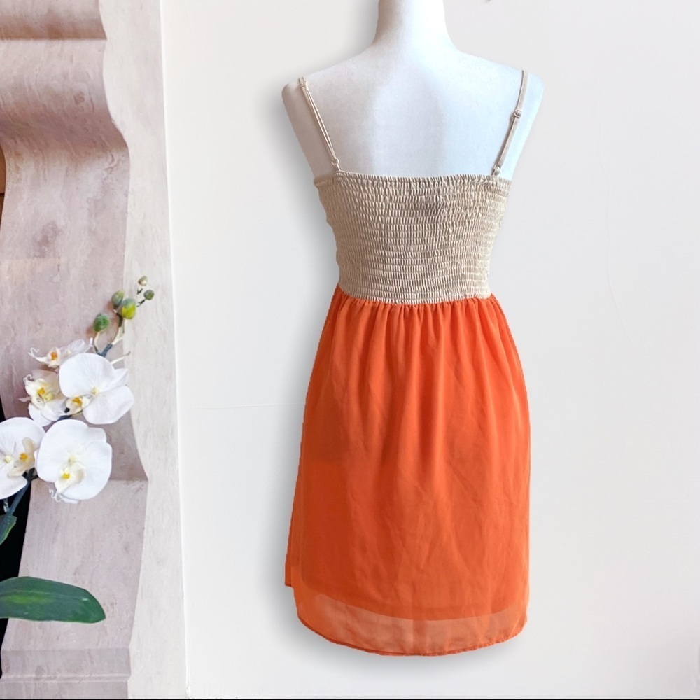 Flying Tomato Boho Embroidered Bustier Corset Top Orange Summer Dress Small - Picture 4 of 15
